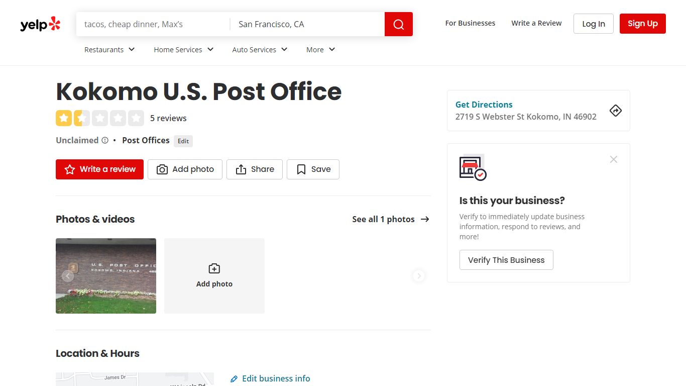 KOKOMO U.S. POST OFFICE - Post Offices - Yelp